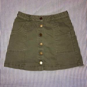 Jolt Army Green Skirt